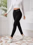 Women Plain Casual Winter Long Leggings