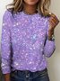 Vintage Ombre Crew Neck Long Sleeve T-shirt