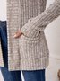 Women Spring/Fall Outerwear Vintage Split Joint Plain Long Sleeve Jacket