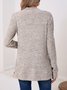 Women Spring/Fall Outerwear Vintage Split Joint Plain Long Sleeve Jacket