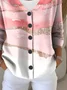 Women Abstract Long Sleeve Comfy Casual Printing Cardigan