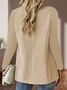 Women Plain Spring/Fall Outerwear Vintage Split Joint Long Sleeve Regular Blazer
