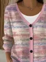 Women Cotton Ombre Long Sleeve Comfy Casual Cardigan