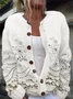 Women Floral Long Sleeve Comfy Casual Printing Cardigan