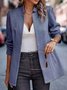 Women Spring/Fall Outerwear Casual Split Joint Geometric Long Sleeve Shawl Collar Jacket