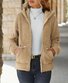 Women Spring/Fall Outerwear Casual Plain Long Sleeve Hoodie Jacket