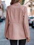 Women Spring/Fall Outerwear Casual Split Joint Geometric Long Sleeve Shawl Collar Jacket