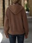 Women Spring/Fall Outerwear Casual Plain Long Sleeve Hoodie Jacket