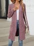 Women Spring/Fall Outerwear Vintage Split Joint Plain Long Sleeve Wrap Jacket