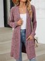 Women Spring/Fall Outerwear Vintage Split Joint Plain Long Sleeve Wrap Jacket
