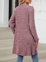 Women Spring/Fall Outerwear Vintage Split Joint Plain Long Sleeve Wrap Jacket