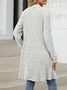 Women Spring/Fall Outerwear Vintage Split Joint Plain Long Sleeve Wrap Jacket