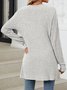 Women Spring/Fall Outerwear Vintage Gathered Plain Long Sleeve Jacket