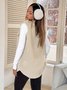 Women's Autumn And Winter Lapel Buttoned Plush Vest Jacket Loose Temperament Commuting Imitation Lambskin
