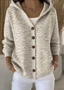 Women Cotton Floral Long Sleeve Comfy Casual Cardigan