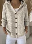 Women Cotton Floral Long Sleeve Comfy Casual Cardigan