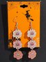 Halloween Themed Wooden Earrings Funny Cartoon Ghost Pumpkin Skull Kitten Long Pendant Party Decoration Earrings