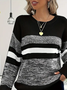 Women Abstract Long Sleeve Comfy Casual Printing Sweater
