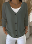Women Plain Long Sleeve Comfy Casual Cardigan