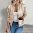 Women Spring/Fall Outerwear Casual Plain Long Sleeve Jacket