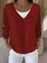 Women Plain Long Sleeve Comfy Casual Cardigan