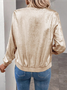 Women Spring/Fall Outerwear Casual Plain Long Sleeve Jacket