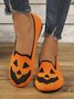 Halloween Casual Geometric Slip On Flat Heel Shallow Shoes