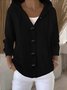 Women Plain Sleeveless Comfy Vintage Cardigan
