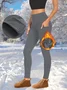 Women Plain Vintage Winter Long Leggings
