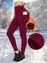 Women Plain Vintage Winter Long Leggings