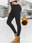 Women Plain Casual Winter Ankle Pants Leggings