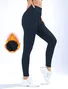 Women Plain Casual Winter Ankle Pants Leggings
