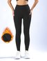 Women Plain Casual Winter Ankle Pants Leggings