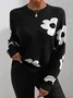 Women Floral Long Sleeve Comfy Casual Printing Sweater