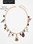 New Halloween Accessories Niche Cat Ghost Pumpkin High-end Jewelry Clavicle Chain Female Pendant Light Luxury Necklace