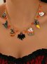 New Halloween Accessories Niche Cat Ghost Pumpkin High-end Jewelry Clavicle Chain Female Pendant Light Luxury Necklace