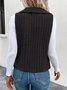 Plain Casual Regular Fit New Autumn And Winter Fashion Casual Simple Sleeveless Versatile Jacket Vest