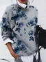 Women Abstract Long Sleeve Comfy Casual Printing Sweater