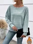 Vintage Plain Crew Neck Long Sleeve T-shirt