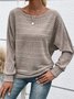 Vintage Plain Crew Neck Long Sleeve T-shirt