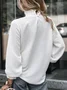 Vintage Geometric Stand Collar Long Sleeve T-shirt