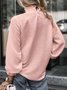 Vintage Geometric Stand Collar Long Sleeve T-shirt