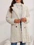 Women Winter Outerwear Casual Plain Long Sleeve Jacket