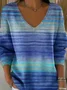 Women Cotton Ombre Long Sleeve Comfy Casual Sweater