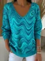 Women Cotton Ombre Long Sleeve Comfy Casual Sweater