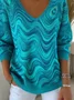 Women Cotton Ombre Long Sleeve Comfy Casual Sweater