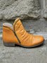Vintage Plain Zipper Low Heel Chelsea Boots
