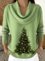 Women Cotton Plain Long Sleeve Comfy Casual Sweater