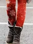 Women Christmas Casual All Season Printing Long Leggings