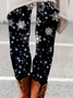 Women Christmas Casual All Season Printing Long Leggings